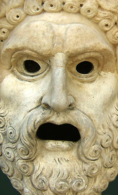 Greek tragedy mask